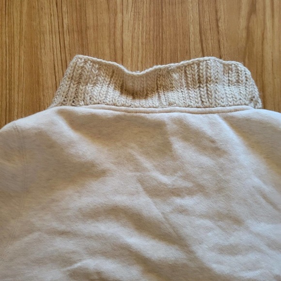 Talbots Sweater Cardigan Top Women Large Beige Tan Wool Knit Open Casual Office - Picture 11 of 12